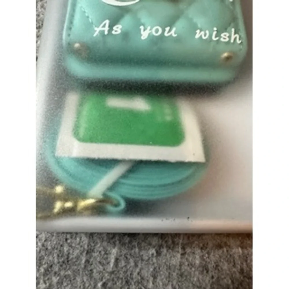 Asuwish iPhone 7 Plus 8 Plus Quilted Wallet Case Teal Crossbody Ring Stand NEW